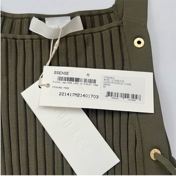 Dion Lee Ribbed Lace Up Tank Medium NEW - Picture 2 of 5